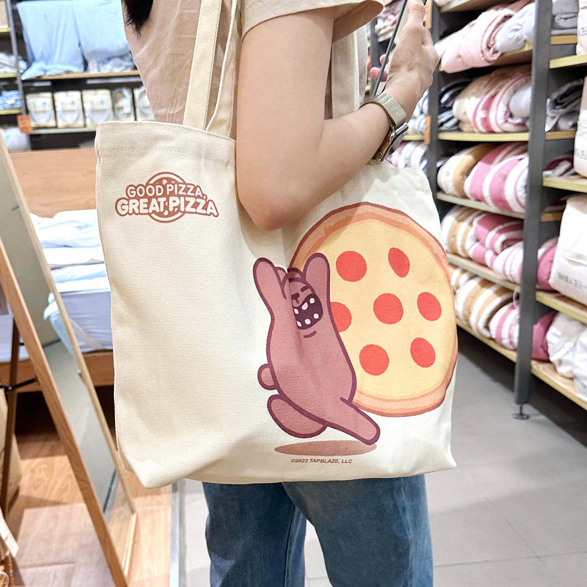Tote - Pizza Bear – TapBlaze Store Tote - Pizza Bear – TapBlaze Store