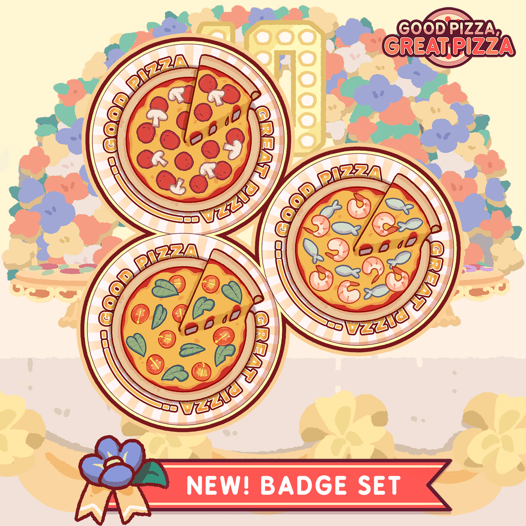 Pizza Badge Set [3 Badges]