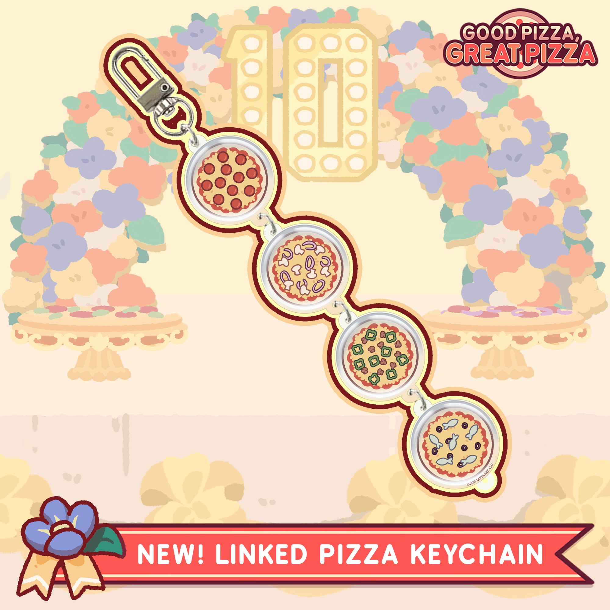 Keychain - Linked Pizzas – TapBlaze Store
