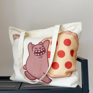 Pizza Bear Tote Bag